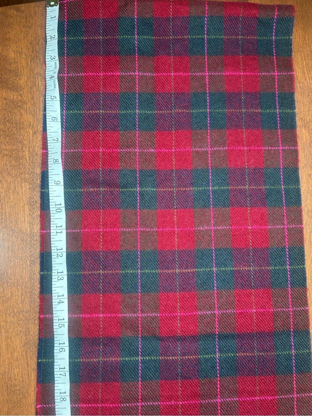 Jockey Red and Black Plaid Fringe Scarf - Picture 5 of 7